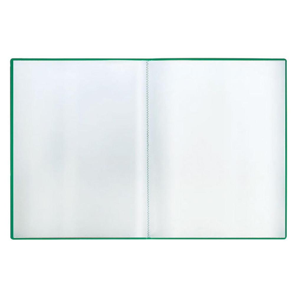 Папка с 20 вкладышами 14мм, 400мкм, зеленая (Стамм)