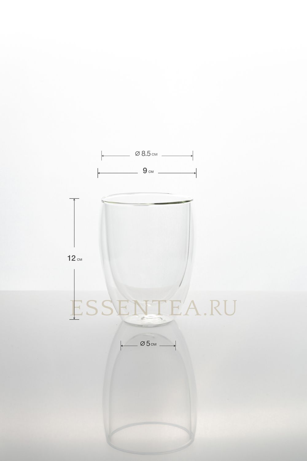 чашка стеклянная с ручкой