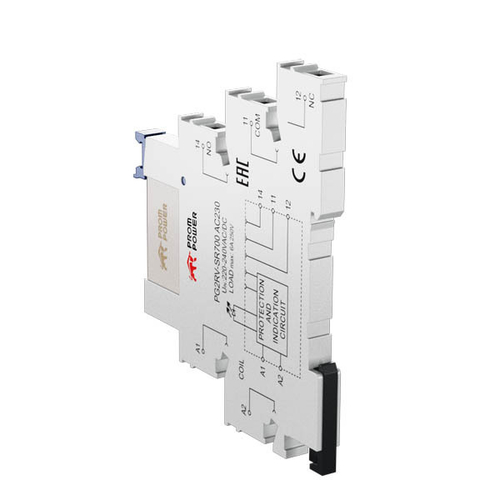 Ультратонкое реле Prompower PG2RV-SR700 AC230 Винтовые клеммы, номинальный ток 6А, управление 220VAC