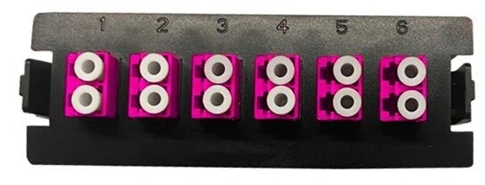 Вставка  Hyperline FO-EXHD-PLT-12LC/UPC-OM4-MG