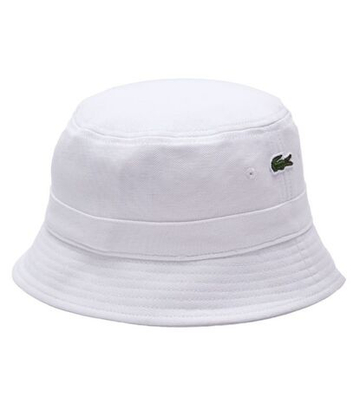 Теннисная кепка Lacoste Панама из органического хлопка - белый