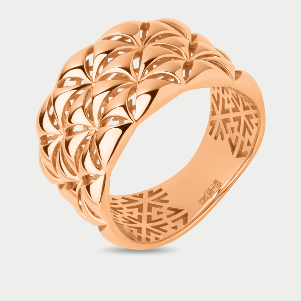 Кольцо женское из розового золота 585 пробы без вставок (арт. 902511-1000)