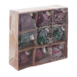 GAEM Набор из 9шт Украшение новогоднее "Шар", D8см, L24,6 W8 H24,6см