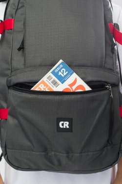 Рюкзак CODERED Action 24 Серый / Красные стропы