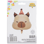 Фольгированный шар-фигура «Капибара в колпачке», 61 см