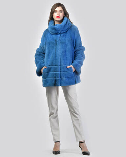 Шуба из меха норки