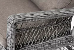 "Гранд Латте" диван трехместный из искусственного ротанга, цвет графит
