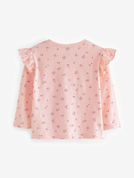 Лонгслив для девочки Next 409-058, 4 шт., Розовый, Молочный