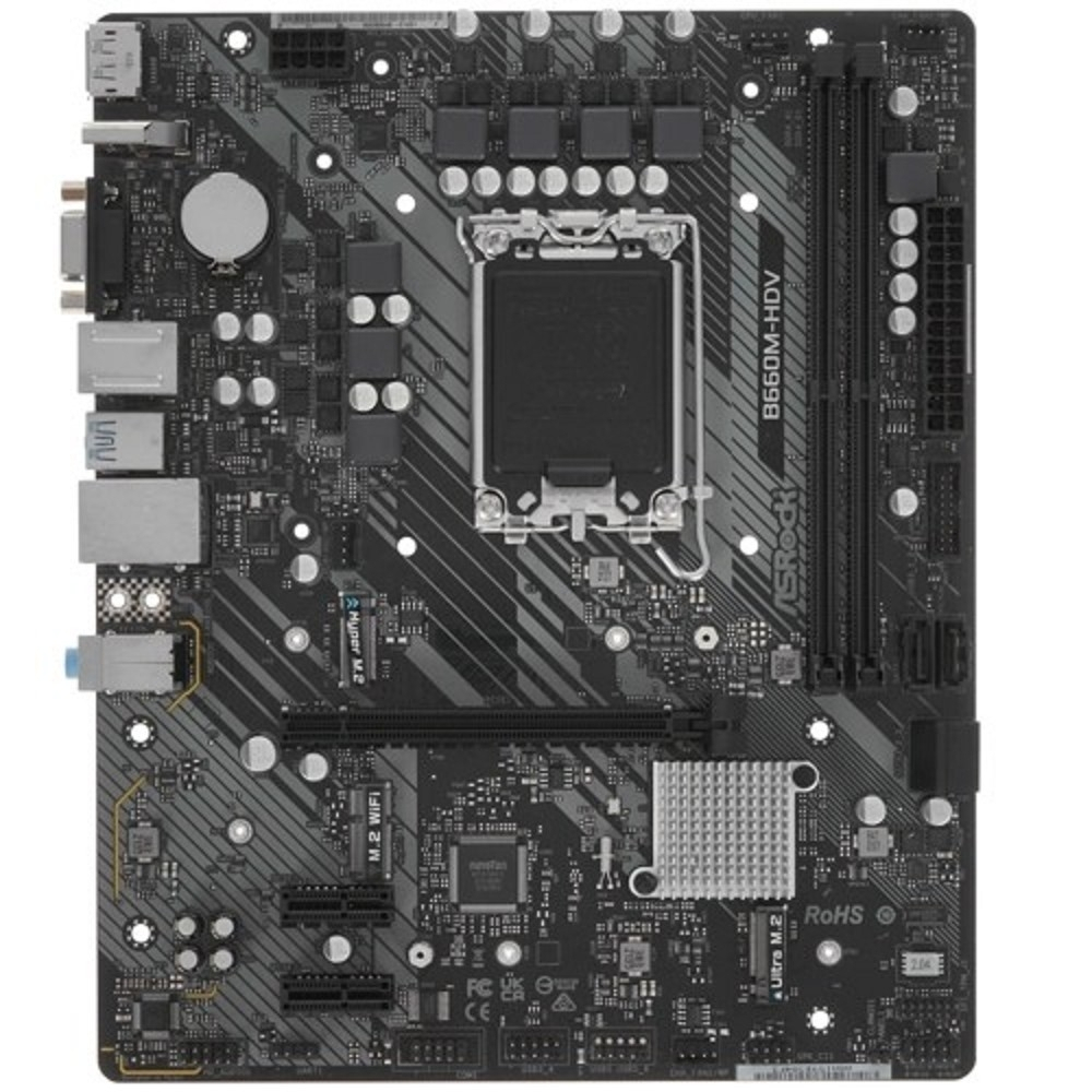 Asrock B660M-HDV (Soc-1700 Intel B660 2xDDR4 mATX AC`97 8ch(7.1) GbLAN RAID+VGA+HDMI+DP)