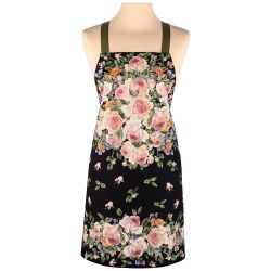 ФАРТУК "ВИНТАЖ",ЧЁРНЫЙ, 100% ХЛОПОК,ТВИЛ