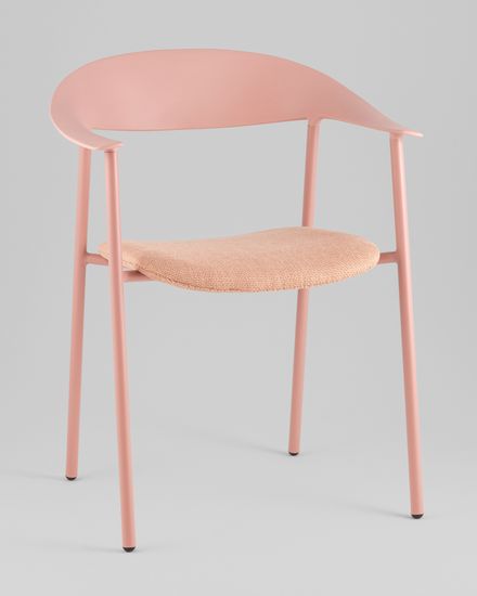 Стул Eila с подушкой пластик розовый