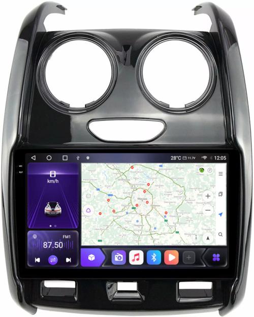 Магнитола для Renault Duster 2015-2020, Lada Largus 2021+ - Kuberg OL-9115-2 QLed+2K, Android 12, Быстрая, CarPlay, 4G SIM-слот