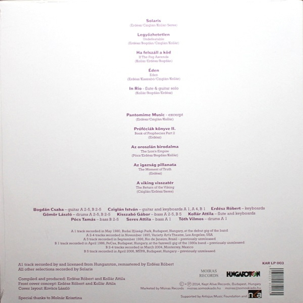 Solaris / Live Chronicles (LP)