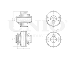 Сайлентблок задний переднего нижнего рычага UNIO RMP-20253