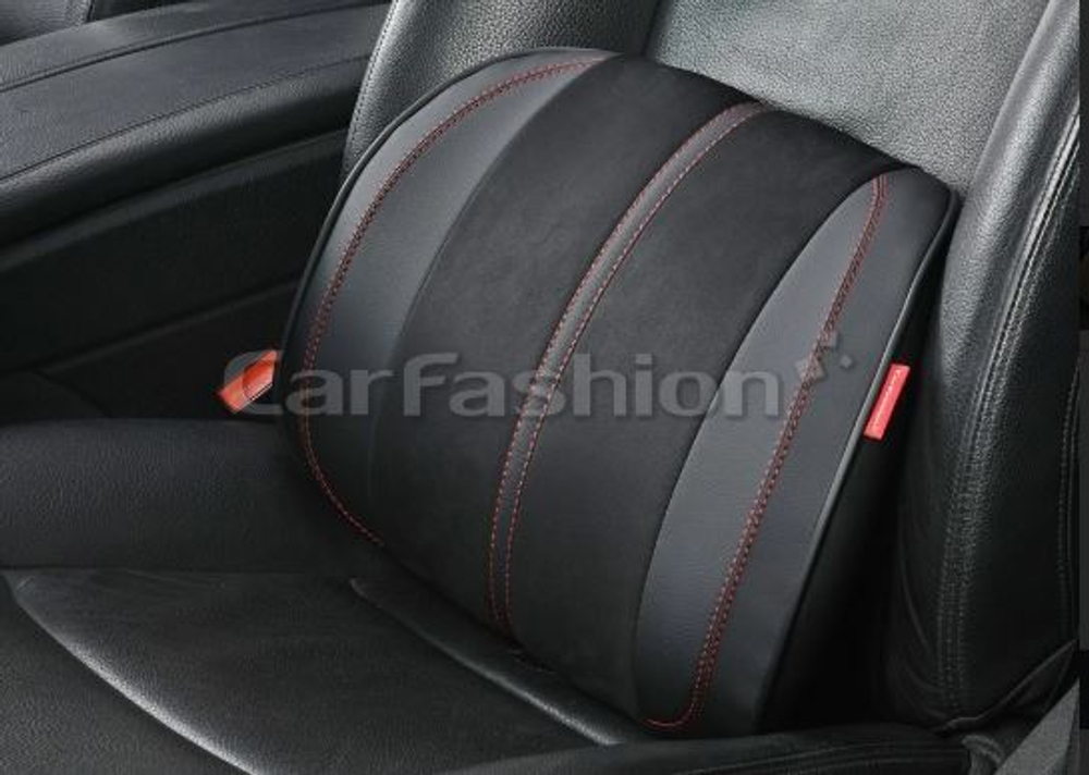 Поддержка поясничная "CarFashion" - «FLEX L» - 41570 - черный/черный/красный