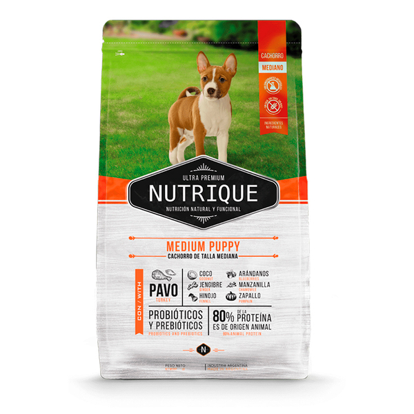 Сухой корм Vitalcan Nutrique Medium puppy с индейкой, для щенков средних пород, 3 кг