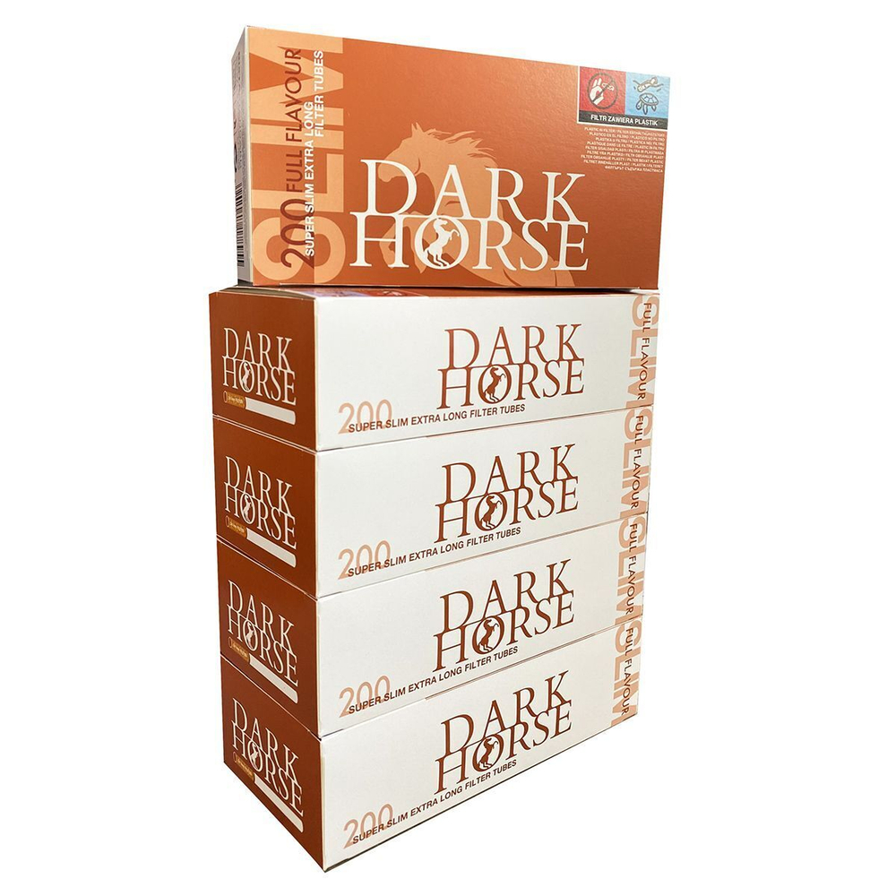 Гильзы для сигарет "Dark Horse" Slim Extra Long 24mm 5х200шт (Комплект)