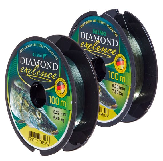 Набор лесок монофильных Salmo Diamond EXELENCE ЛИНЬ/КАРП/КРУПНАЯ РЫБА 2шт. (коробочная версия)