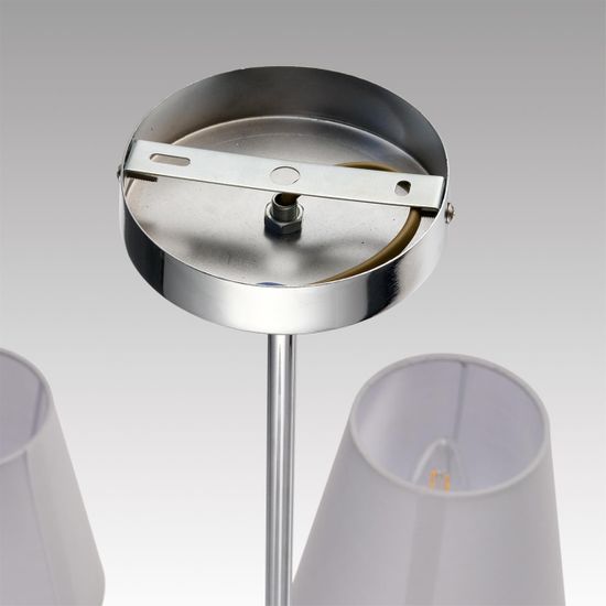 8279/8 CLASSI хром/серый, металл/керамика/текстиль Люстра Е14 8*40W 220V KARMEN