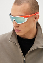 Спортивные очки 720armour Analog Pro / Matte Dark Grey Blue / Matte Neon Red Orange / Matte White Gasket / Smoke Full Blue White Lens