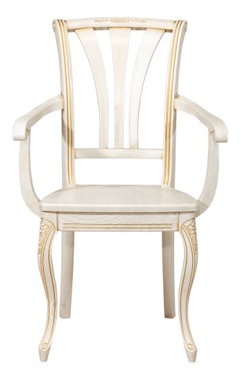 Кресло Марсель-2 (дуб/тон 902/резьба/жесткое сиденье)