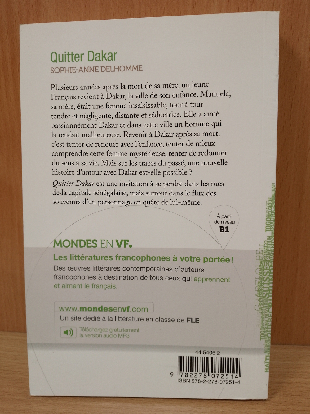 Mondes en VF - Quitter Dakar - Niv. B1 - Livre + audios