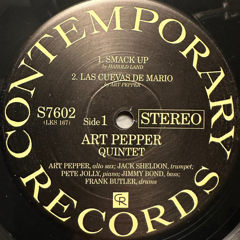 Art Pepper Quintet ‎– Smack Up (США 2009г.) 2х12", 45 RPM