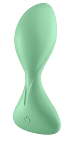 Зеленая анальная втулка с вибрацией Satisfyer Trendsetter