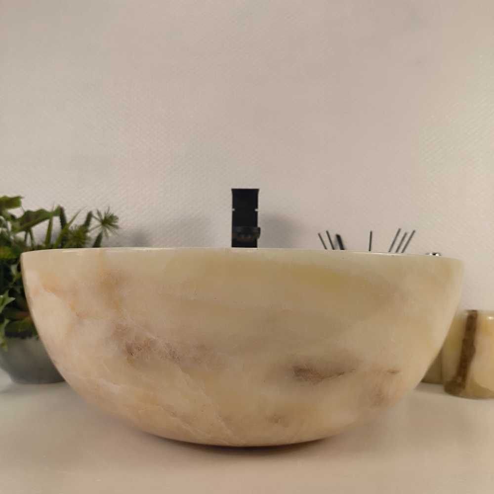 Раковина из оникса Bowl Yellow TinLip BO-64722 45*45*17 0199
