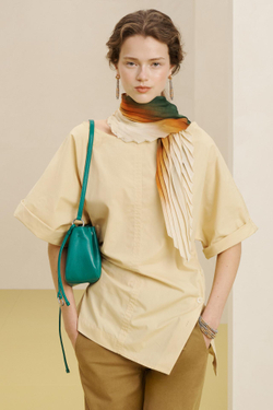 ZARA ХЛОПКОВАЯ РУБАШКА, ЖЕЛТЫЙ