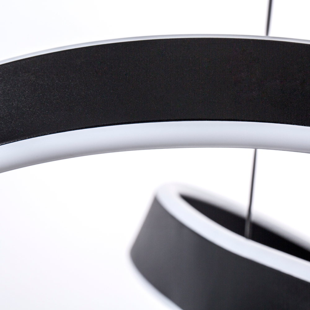 749487 Люстра SATURNO LED 60W 2760LM ЧЕРНЫЙ 3000K