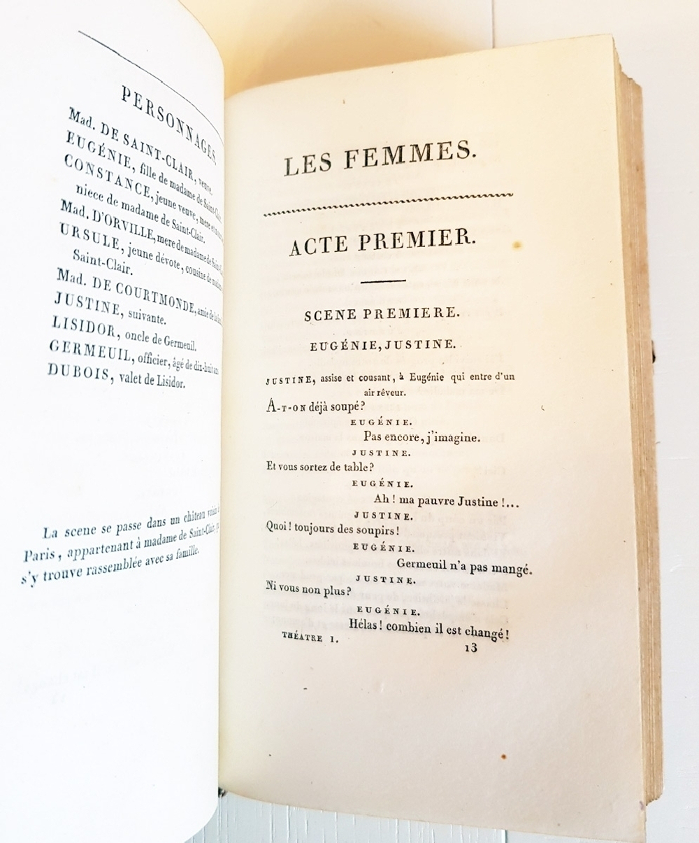 "Theatre de C.A.Demoustier (Театр C.A.Demoustier)". Charles-Albert Demoustier (Шарль-Альбер Демустье). 1804г. - антикварное издание