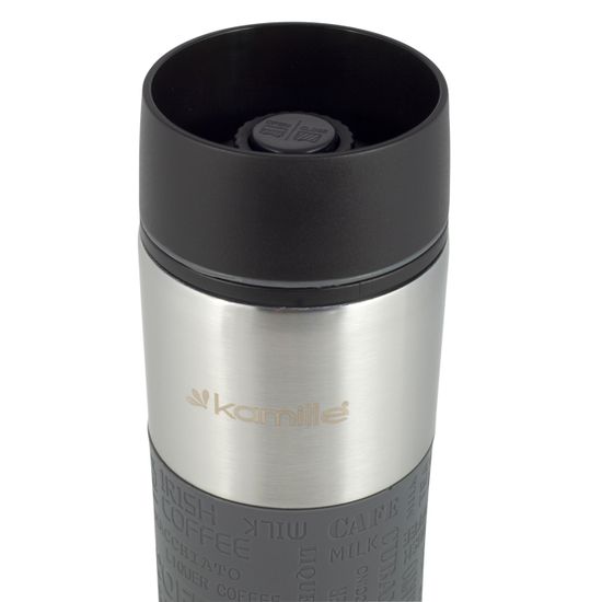 Термокружка 420 мл. из нержавеющей стали Kamille KM-2098 с TPR вставкой