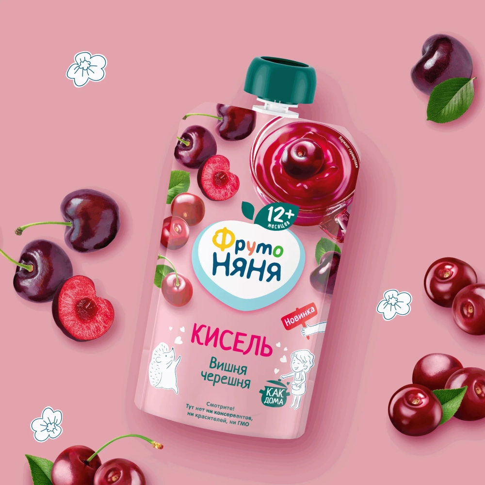Фрутоняня кисель вишня-черешня 130 мл