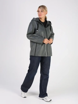 Кожаная куртка демисезонная с капюшоном