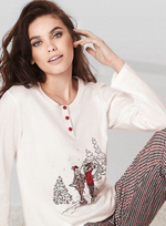 Комплект в новогоднем стиле Santa Claus (Размер: M) (Цвет: красный)