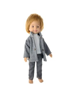 Пальто для мальчика, водолазка, джинсы для кукол Paola Reina 32 см (992)