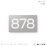 Номер на дверь 878, табличка на дверь для офиса, квартиры, кабинета, аудитории, склада, серая 120х70 мм, Айдентика Технолоджи