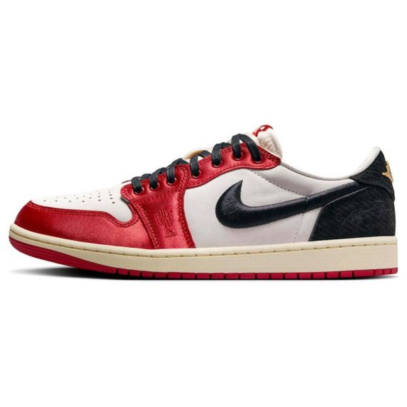 Jordan Air Jordan 1 Винтажные баскетбольные кроссовки Низкие Белый Черный Красный Унисекс