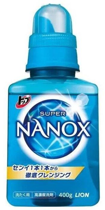 LION Концентрированное жидкое средство Top Super Nanox для стирки белья, 400 гр  (40 стирок)