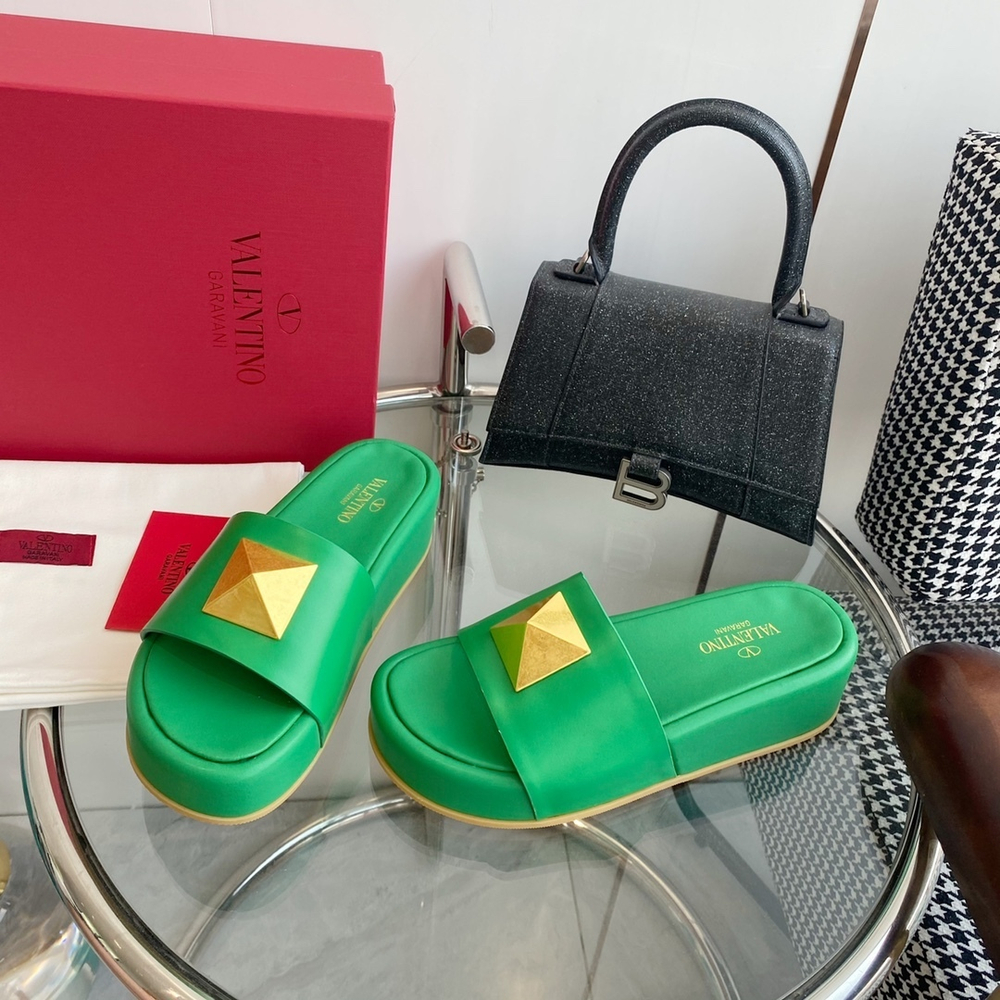 Valentino Roman Stud Slide Sandal