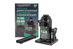 Домкрат гидравлический RF-T91504EURO бутылочный с клапаном 15т (выс.подъема 230-460мм) ROCKFORCE