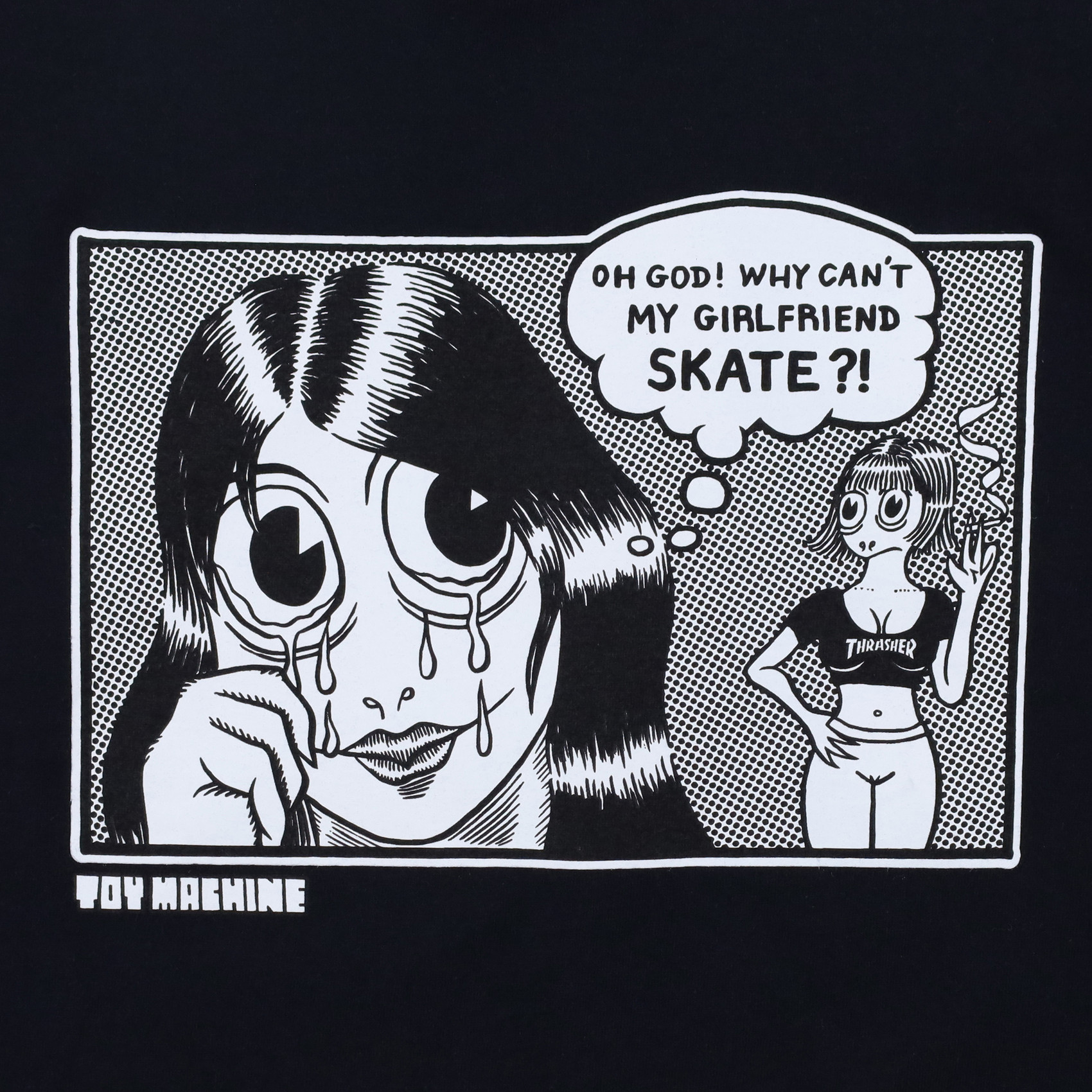 Футболка Thrasher x Toy Machine Girfriend T-Shirt (black) артикул:4PLN7H4GjbxfxKg-2eE1H0 - купить в магазине Дайс