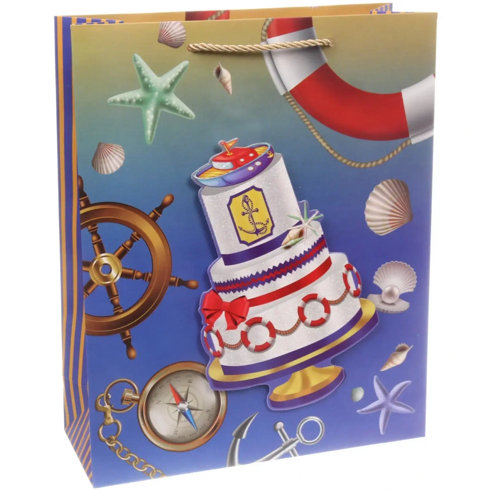 Пакет подарочный «Веселый праздник» 32*26*10 см