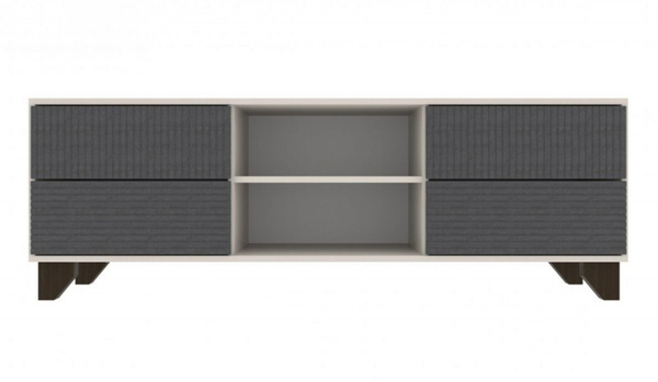 Тумба ТВ Копенгаген с нишей (белый, серый графит)