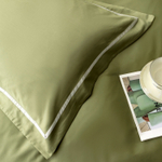 Комплект постельного белья Однотонный Сатин Премиум широкий кант OCPK029