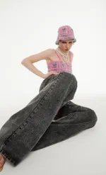 Панама Kraizy Stripes розовая