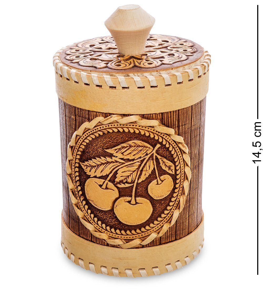 BST-317/ 2 Туесок «Вишня» ср. (береста)