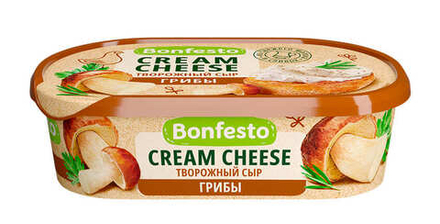 Сыр мягкий "Cream Cheese" 140г. Грибы Bonfesto