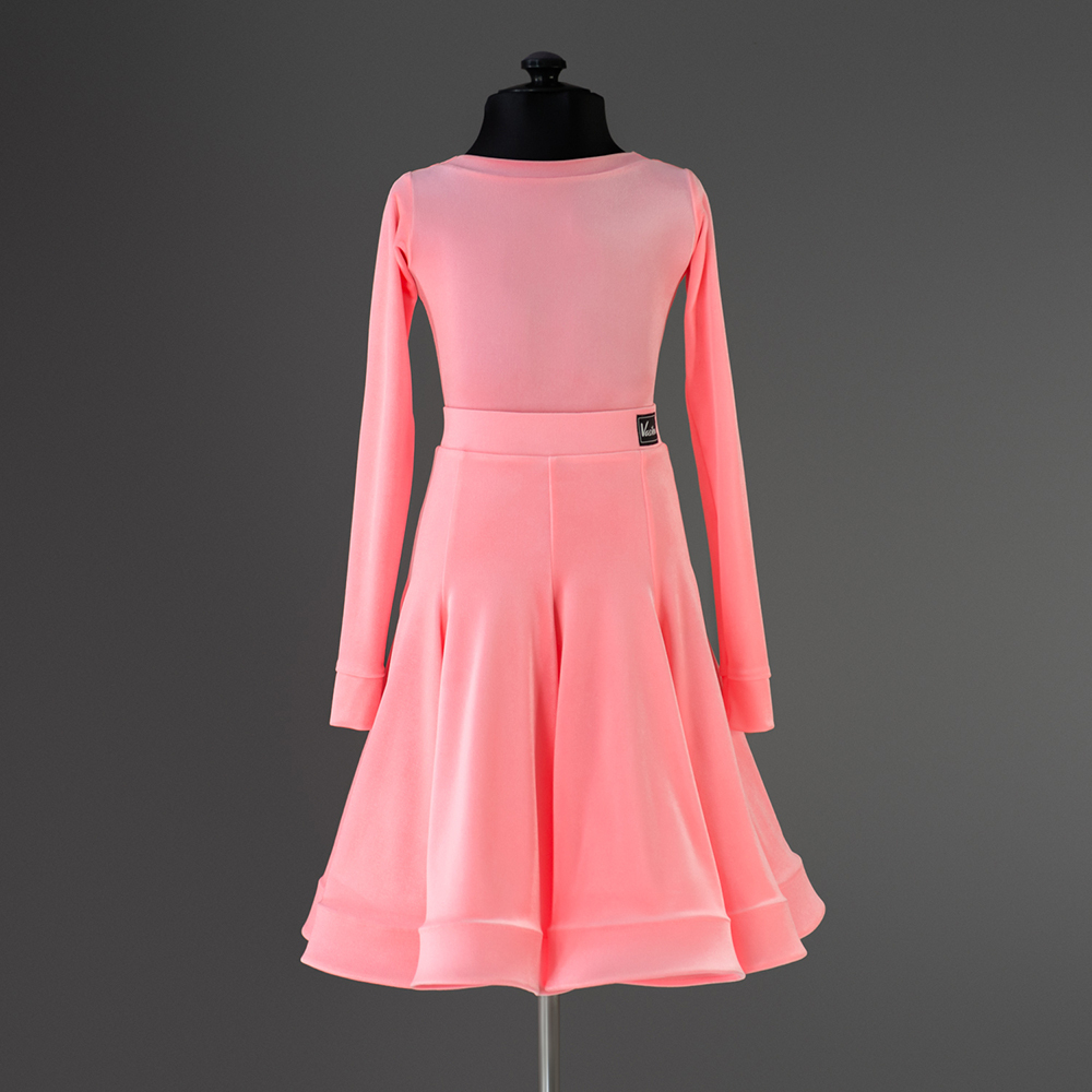 розовое рейтинговое платье для бальных танцев